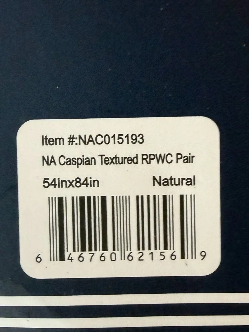 Nautica Caspian Light Filtering Curtains 54x84 Set of 2 Extra Wide Panels NWT